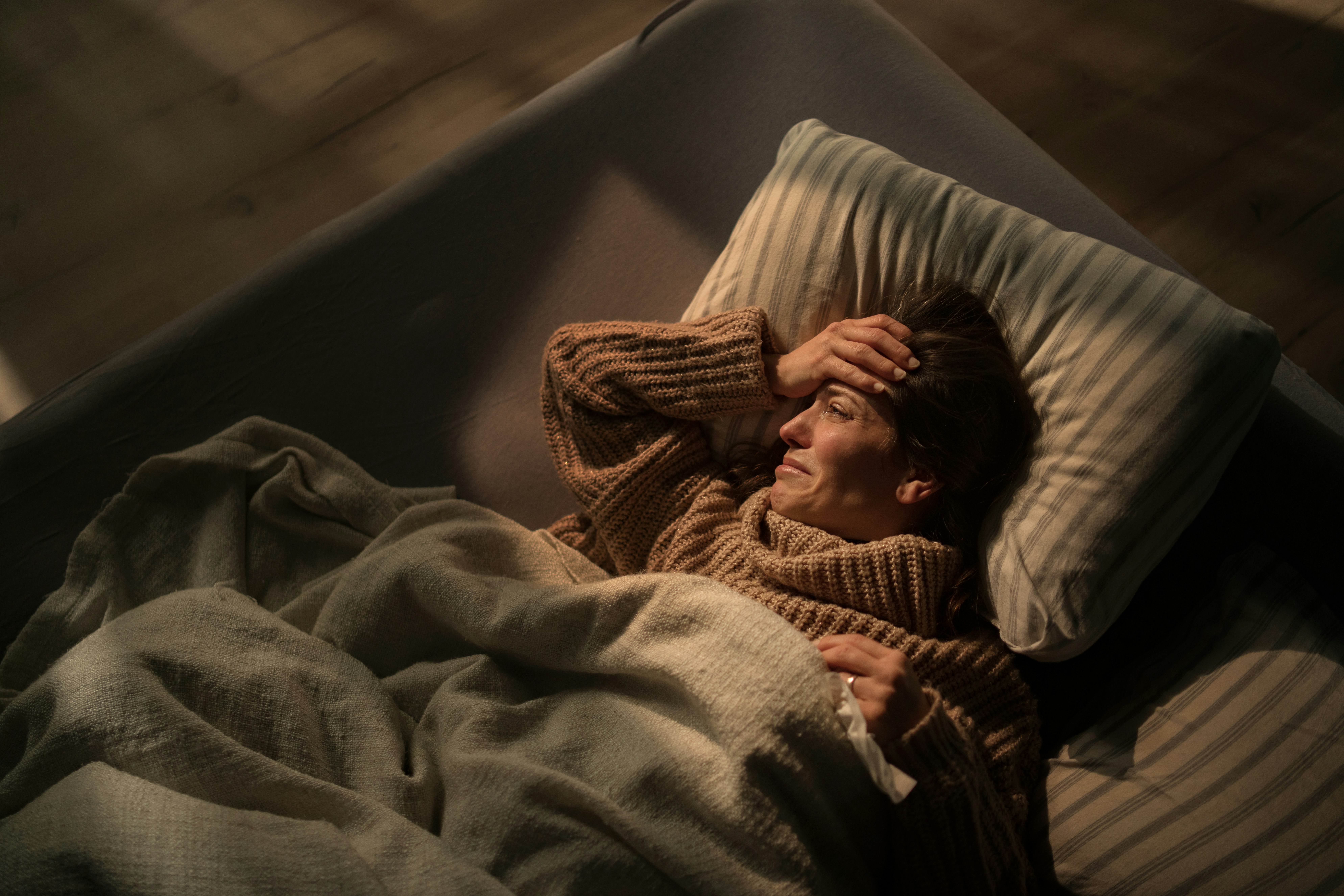Woman struggling with sadness