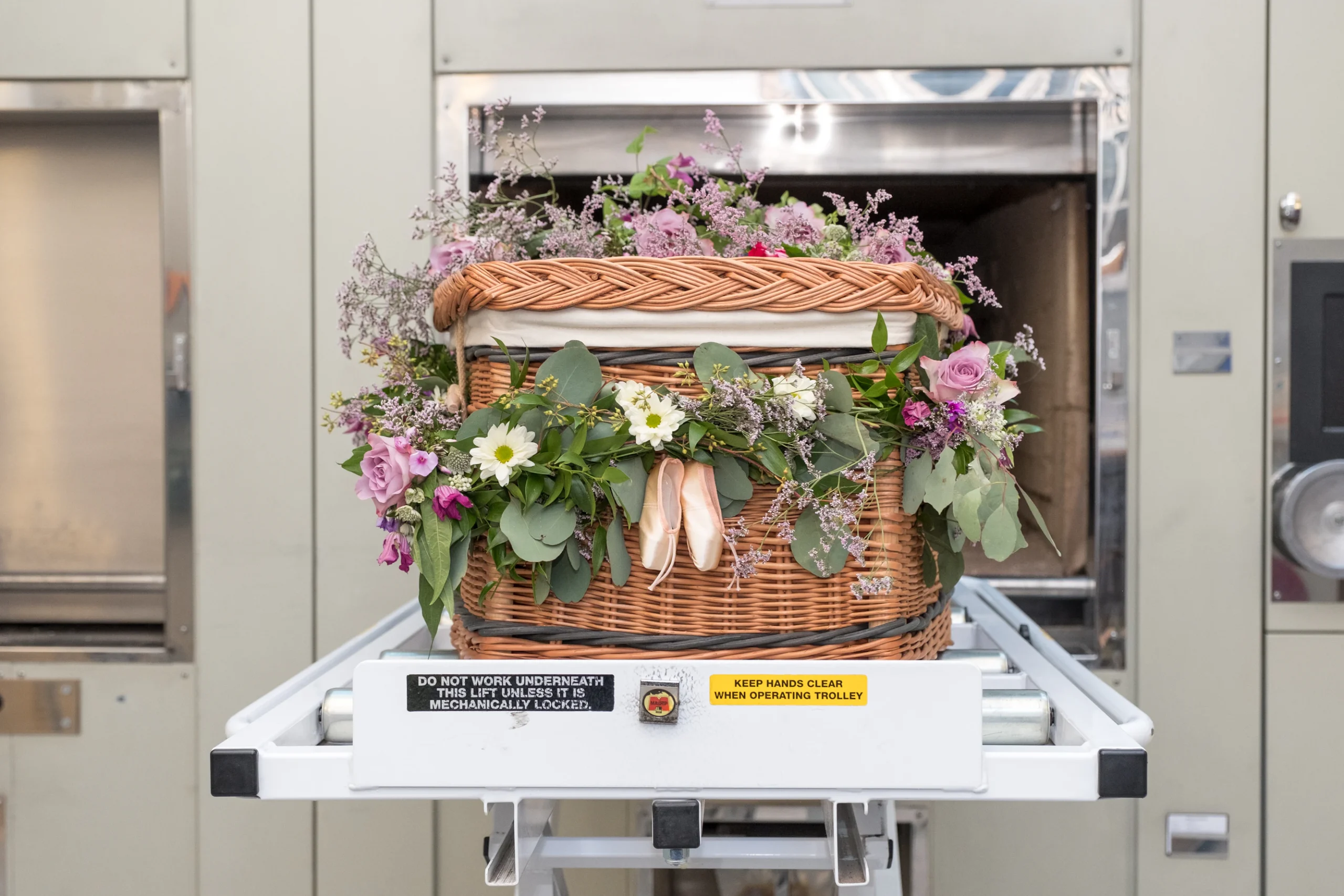cremation services in progress